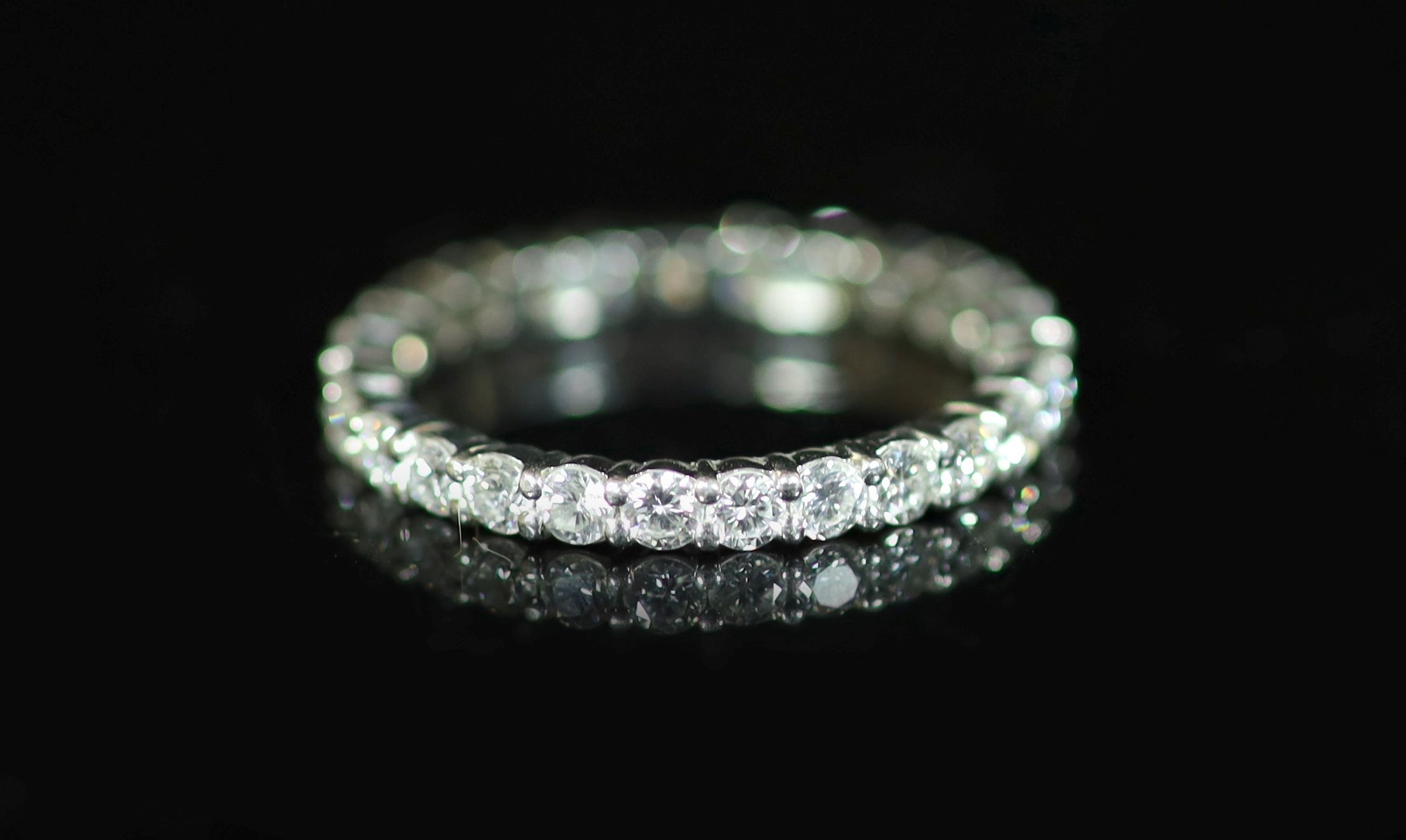 A Boucheron platinum and diamond full eternity ring